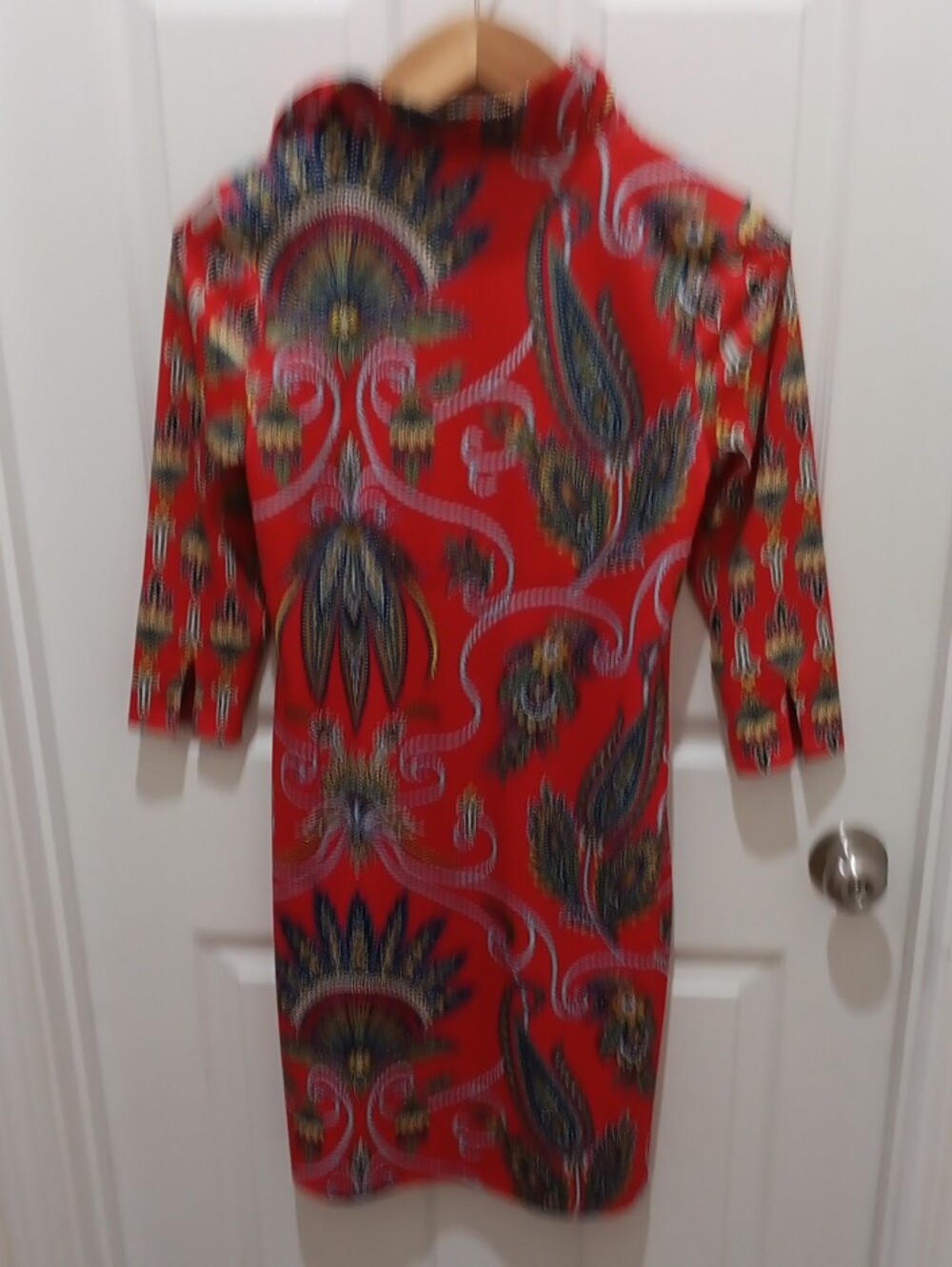 Gretchen Scott Red Paisley and Floral Print Blouse - Picture 3 of 6